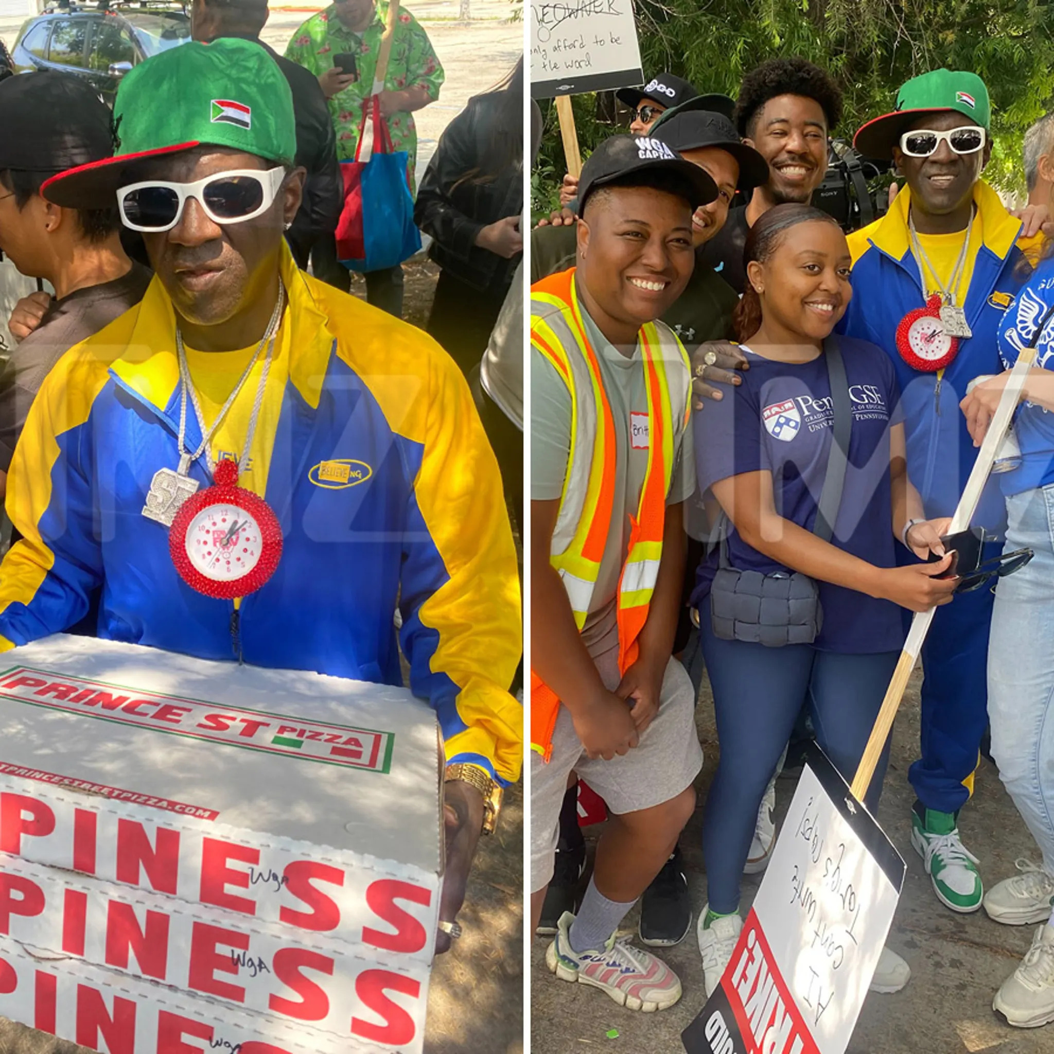 Flavor Flav Delivers Pizzas To Wga Picketers As He Helps Them ‘fight The Power’