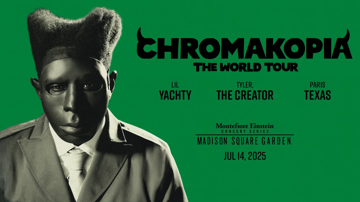 Tyler, The Creator Announces Chromakopia World Tour With Lil Yachty And Paris Texas.