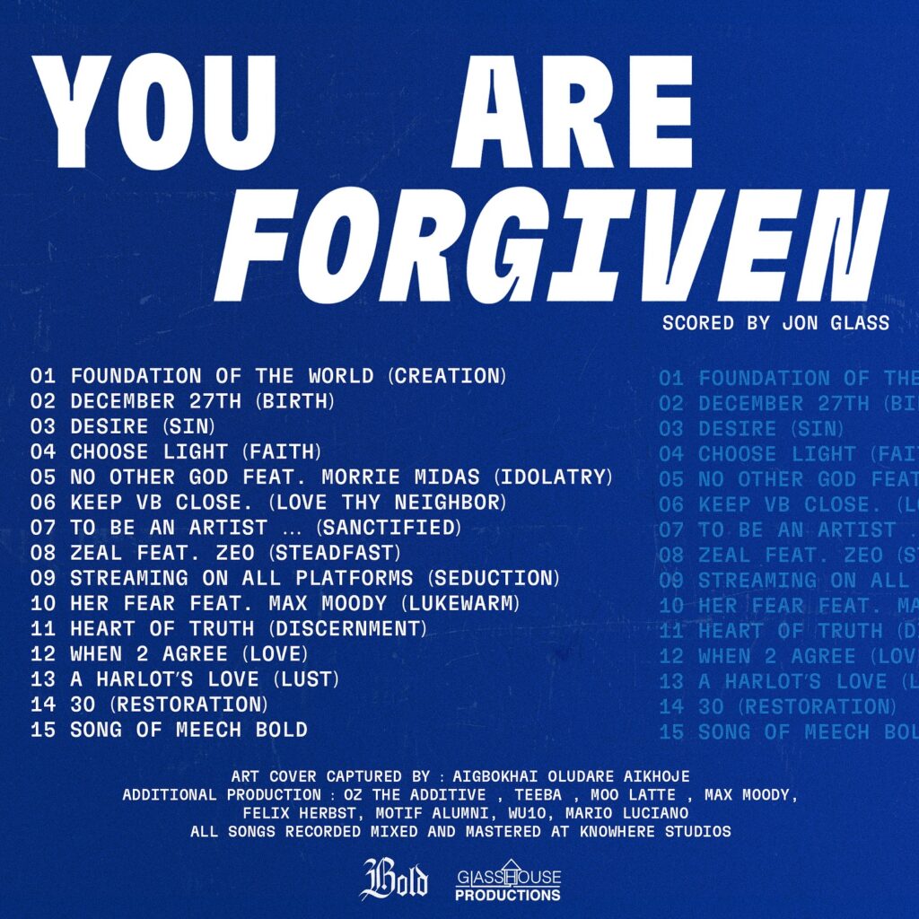 Jon Glass Reflects on Collaborating with Meech Bold for “You Are Forgiven”.