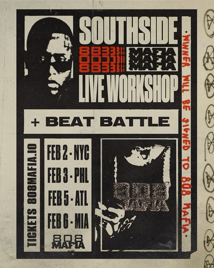 Southside Announces 808 Mafia Meet & Greet Tour Across Four Cities.