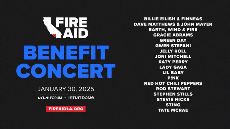 FireAid Benefit Concert Streams January 30.