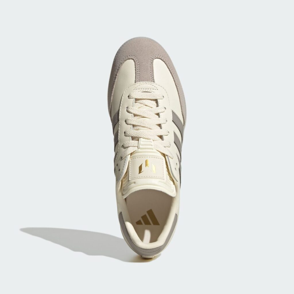 Lionel Messi And Adidas Unveil Cream White Samba Sneaker.