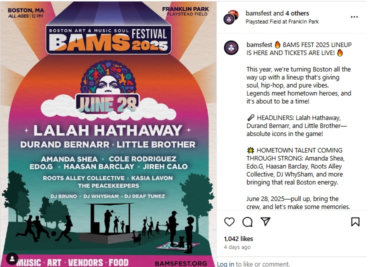 BAMS Fest 2025: Boston’s Biggest Celebration of Soul, Hip-Hop & Culture is Back!