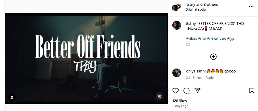 TRIY Teases New Single “Better Off Friends”. 