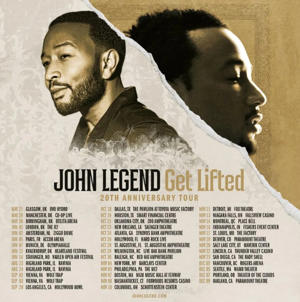 John Legend Celebrates 20 Years of Get Lifted With 2025 World Tour and Album Reissue.