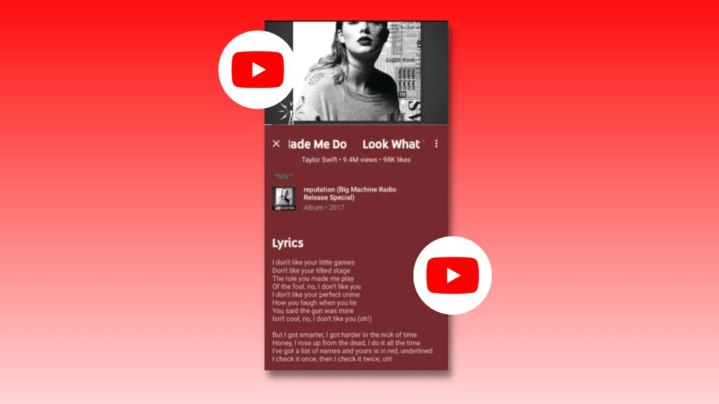 YouTube Music Introduces Lyric Sharing To Match Spotify And Apple Music Features.