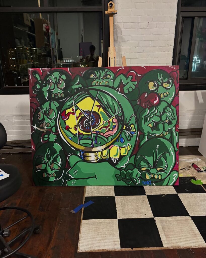 Victoria “ThirteenVic” Explores the Cost of Emotional Armor in New Group Show at Elevated Thought.