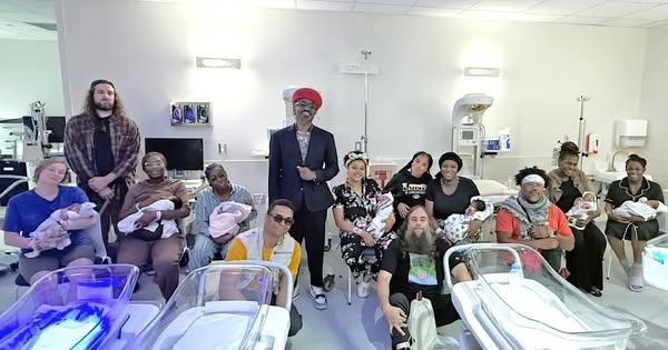 André 3000 Surprises New Mothers at Atlanta Hospital With Flute Performance.