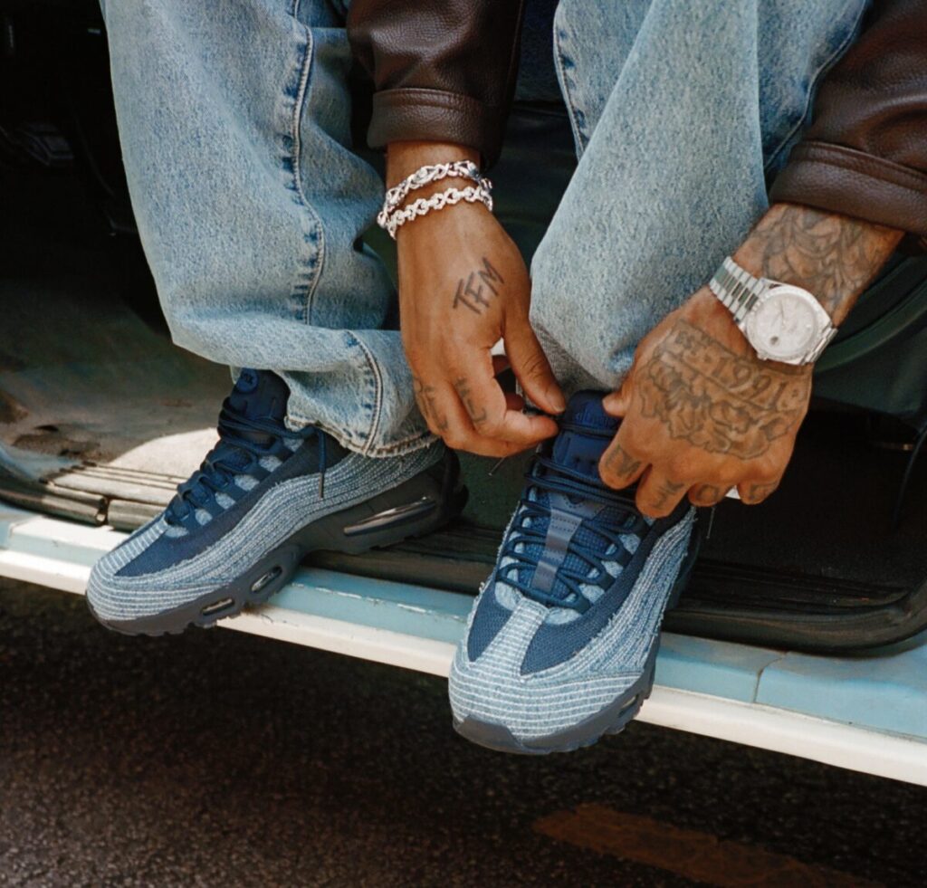 Levi’s x Nike Air Max 95 Campaign Blends Streetwear With Western Style.
