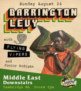 Barrington Levy Set to Perform in Cambridge for First Time in Over a Decade.