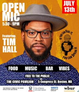 Feel it, Speak it Announces Tim Hall as July Feature for Their Open Mic Series.