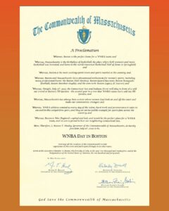 Governor Healey Declares July 15 “WNBA Day” in Massachusetts, Renews Call for a Boston Team.