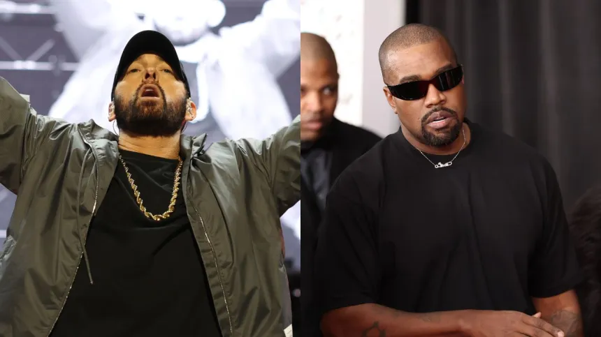 Eminem Takes Aim at Kanye West and His Cousin on JID’s New Track “Animals”.