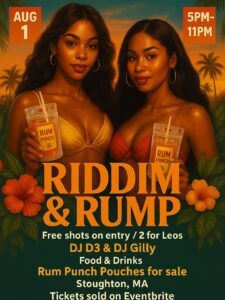 Riddim & Rump Brings Caribbean Vibes to Stoughton on Aug. 1ST.