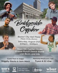 Bridgeside Cypher to Host Hip-Hop Event at Boston City Hall Plaza on August 2nd.