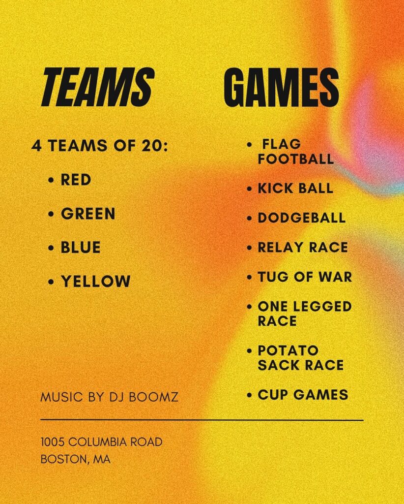 Summers Over Field Day Set for August 23rd at Joe Moakley Park.