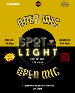 ForeverLit Music Presents Spotlight Open Mic, Returning September 20th in Boston.