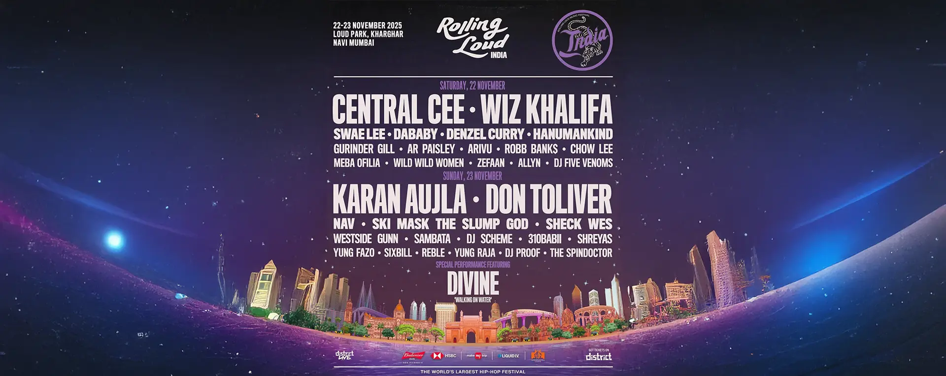 Rolling Loud to Debut in India With Wiz Khalifa, Central Cee, Don Toliver, and Karan Aujla Headlining.