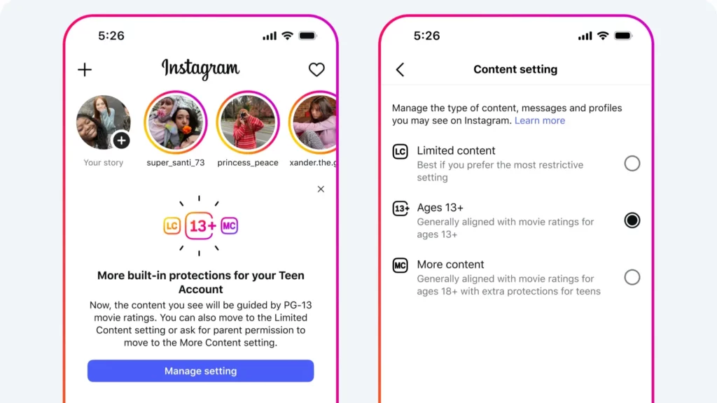 Instagram Adds Teen-Specific PG-13 Filters, Limited Content Options, and Age-Gating Tools