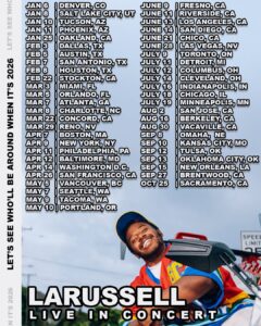 LARUSELL Announces 2026 Tour With, Boston Show Slated for April 7th.
