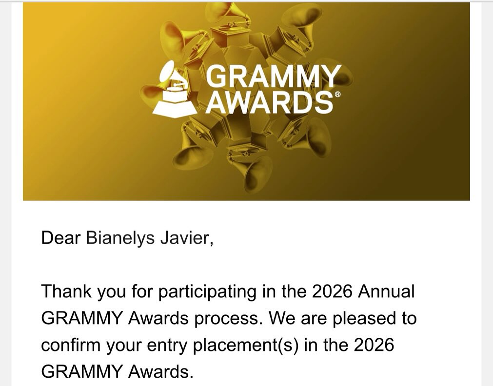 Bia Javier’s “IDNYE” Joins the 68th Annual GRAMMY Awards Consideration in the Best New Artist Category.