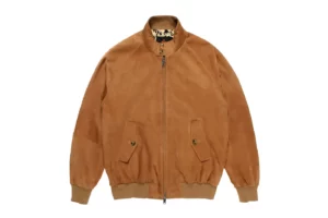WACKO MARIA and BARACUTA Reunite for Refined G9 Suede Leather Harrington Jacket.