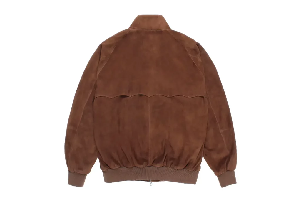 WACKO MARIA and BARACUTA Reunite for Refined G9 Suede Leather Harrington Jacket.