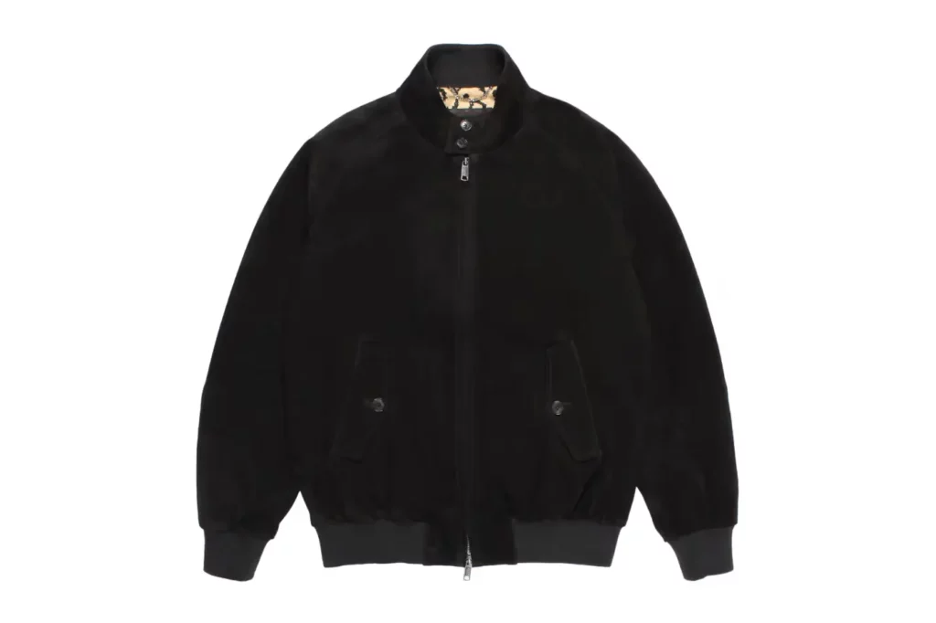 WACKO MARIA and BARACUTA Reunite for Refined G9 Suede Leather Harrington Jacket.