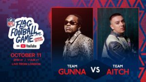 Gunna and Aitch to Face Off as Captains in NFL Flag Football London Edition.